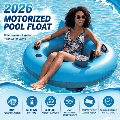 Blue Current Motorised Pool Float - Compact